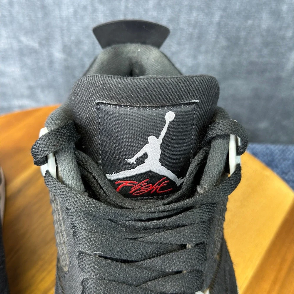 Nike Air Jordan 4 Retro SE Black Canvas DH7138-006 Mens Size 7.5 Wmns 9 Box